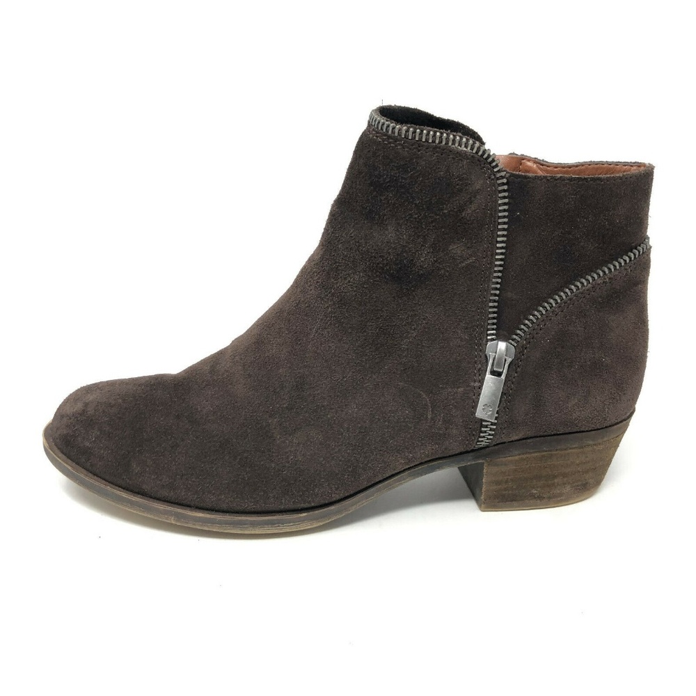 Lucky Brand BOIDE Ankle Boots Brown Suede 7.5